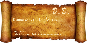 Domoszlai Diána névjegykártya