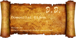 Domoszlai Diána névjegykártya