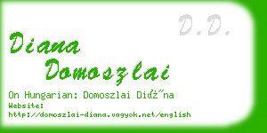 diana domoszlai business card